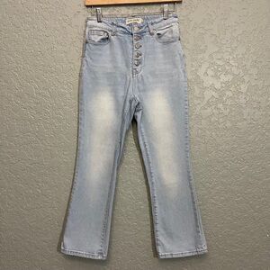 Great Smoky LA Ankle High Rise Slim Bootcut Jeans Light Wash